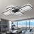 Lustra LED cu telecomanda AXIS 96W, 3 Elemente, lumina Rece/Calda/Neutra, Dimabila, Negru ModernLight Concept