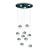 Lustra LED suspendata cu telecomanda JEREMIAS 132W, 10 Elemente, lumina Rece/Calda/Neutra, Dimabila, Argintiu ModernLight Concept