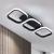 Lustra LED VERTEX 32W, 3 Patrate, Liniara, lumina Rece/Calda/Neutra, Neagra ModernLight Concept