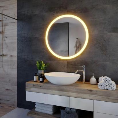 Oglinda LED Rotunda, 50cm, Noxia Touch, Sistem Dezaburire, Dimabila ModernLight Concept