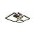 Lustra LED cu telecomanda si cristal BLAKELY RGB 166W, 3 Patrate, lumina Rece/Calda/Neutra, Dimabila, Negru ModernLight Concept