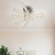 Lustra LED cu telecomanda LUELLA 64W 5 Elemente, Liniara, lumina Rece/Calda/Neutra, Dimabila, Argintiu ModernLight Concept