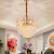 Candelabru Cristal ALHAMBRA Nobile 5x E14, Diametru 40cm, Auriu Lucios, Inaltime Reglabila ModernLight Concept