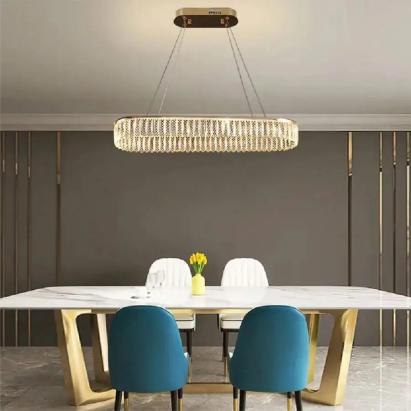 Candelabru LED cu Telecomanda Zimar 80W, Diametru 80cm Auriu ModernLight Concept