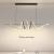 Lustra LED suspendata cu telecomanda RIBBON 66W, Liniara, lumina Rece/Calda/Neutra, Dimabila, Negru, Inaltime Reglabila ModernLight Concept