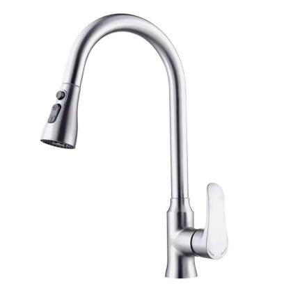 Baterie Bucatarie cu Dus Extractibil Inox Argintiu ZY1014 ModernLight Concept