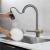 Baterie Bucatarie cu Dus Extractibil Inox Gri Cu Functie Cascada YB1500N ModernLight Concept