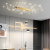 Lustra LED suspendata cu telecomanda DENISSE 64W, lumina Rece/Calda/Neutra, Dimabila, Auriu, Inaltime Reglabila, 2233/4GD ModernLight Concept