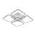 Lustra LED cu telecomanda ZOE 52W, 4 Patrate, lumina Rece/Calda/Neutra, Dimabila, Alb ModernLight Concept