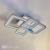 Lustra LED cu telecomanda si cristal BLAKELY RGB 154W, 4 Patrate, lumina Rece/Calda/Neutra, Dimabila, Alb ModernLight Concept