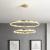Lustra LED suspendata cu telecomanda CHRISTINE, 69W, 2 Cercuri, lumina Rece/Calda/Neutra, Dimabila, Auriu Lucios, Inaltime Reglabila ModernLight Concept