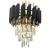 Candelabru Cristal VERSAILLES Petito 3xE14, Diametru 30cm, Auriu Lucios si Negru, Inaltime Reglabila ModernLight Concept