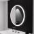 Oglinda LED Rotunda, 70cm, Elysee MotionGlow Marcello, Sistem Dezaburire, Ceas & Termometru, Dimabila ModernLight Concept