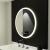 Oglinda LED Rotunda, 70cm, Elysee MotionGlow Marcello, Sistem Dezaburire, Ceas & Termometru, Dimabila ModernLight Concept