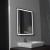 Oglinda LED Rectangulara, 75x90cm, Favola MotionGlow Marcello, Sistem Dezaburire, Ceas & Termometru, Dimabila ModernLight Concept