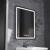 Oglinda LED Rectangulara, 75x90cm, Favola MotionGlow Marcello, Sistem Dezaburire, Ceas & Termometru, Dimabila ModernLight Concept