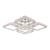 Lustra LED cu telecomanda cu cristal QUADRIA SUPREMO RGB, 148W, 5 Patrate, lumina Rece/Calda/Neutra, Dimabila, Crom Lucios ModernLight Concept