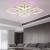 Lustra LED cu telecomanda cu cristal QUADRIA SUPREMO RGB, 148W, 5 Patrate, lumina Rece/Calda/Neutra, Dimabila, Crom Lucios ModernLight Concept