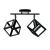 Lustra Forma Cub, STRUKTUR Duo, 2xE27, Negru, Metal ModernLight Concept