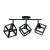 Lustra FORMA CUB -STRUKTUR Trio, 3xE27, Negru, Metal ModernLight Concept