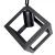 Lustra FORMA CUB -STRUKTUR Trio, 3xE27, Negru, Metal ModernLight Concept