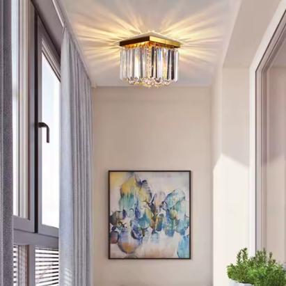 Lustra Cristal MARTINEZ Linear Luxe, Diametru 35cm, 4x E14, Auriu Lucios ModernLight Concept