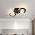Lustra LED cu telecomanda si cristal NOVA ROTONDA 29W, 2 Cercuri, lumina Rece/Calda/Neutra, Dimabila, Negru ModernLight Concept