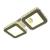Lustra LED cu telecomanda si cristal QUADRIS 24W, 2 Patrate, lumina Rece/Calda/Neutra, Dimabila, Alb ModernLight Concept