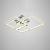 Lustra LED cu telecomanda si cristal JUSTIN RGB 106W, 3 Patrate, lumina Rece/Calda/Neutra, Dimabila, Crom Lucios ModernLight Concept