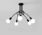Lustra Modernist Penta 5, 5x E27, Negru, Design Modern ModernLight Concept