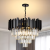 Candelabru Cristal BLOIS Eleganza 8xE14, Diametru 49cm, Negru, Inaltime Reglabila ModernLight Concept