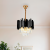 Candelabru Cristal BLOIS Petito 3xE14, Diametru 30cm, Negru, Inaltime Reglabila ModernLight Concept