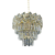 Candelabru Cristal WINDSOR Petito 3xE27, Diametru 30cm, Auriu Lucios, Inaltime Reglabila ModernLight Concept