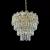 Candelabru Cristal WINDSOR Petito 3xE27, Diametru 30cm, Auriu Lucios, Inaltime Reglabila ModernLight Concept