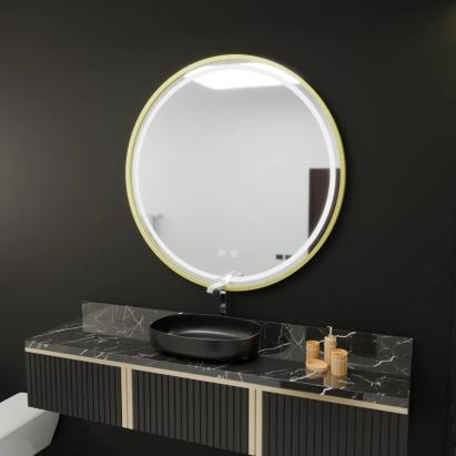 Oglinda LED Rotunda, 70cm, Glanz Touch, Sistem Dezaburire, Dimabila ModernLight Concept