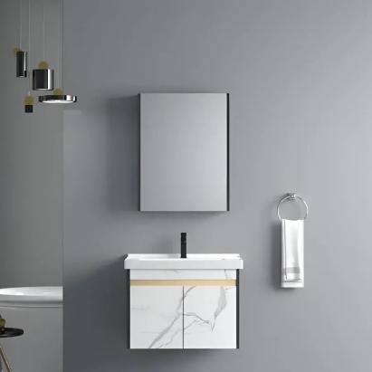Set Mobilier pentru Baie 61x48cm 3 Piese Alb ModernLight Concept