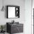 Set Mobilier pentru Baie 80x50cm 2 Piese Negru ModernLight Concept
