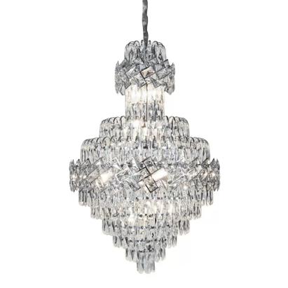 Candelabru Cristal WINDSOR Grande Supremo 14xE14, Diametru 60X90cm, Crom Lucios, Inaltime Reglabila ModernLight Concept