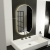 Oglinda LED Ovala, 50x80cm, Lucia Senzor Marcello, Sistem Dezaburire, Ceas & Termometru, Dimabila ModernLight Concept