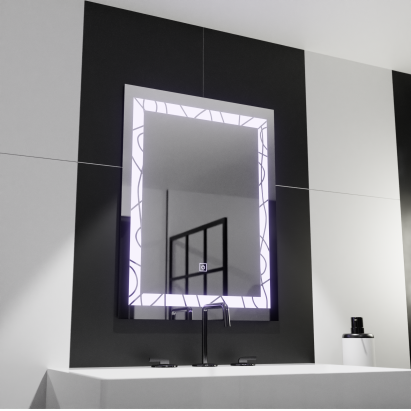 Oglinda LED Rectangulara, 60x80cm, Deco Frame Basic Touch ModernLight Concept