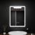Oglinda LED Rectangulara, 60x80cm, Pugliesi Senzor MotionGlow Marcello, Sistem Dezaburire, Ceas & Termometru, Dimabila ModernLight Concept