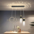 Lustra LED suspendata cu telecomanda PAULINA 74W, lumina Rece/Calda/Neutra, Dimabila, Negru, Inaltime Reglabila ModernLight Concept