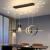 Lustra LED suspendata cu telecomanda PAULINA 74W, lumina Rece/Calda/Neutra, Dimabila, Negru, Inaltime Reglabila ModernLight Concept