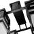 Lustra Lemn VANJA, Abajur Patrat, 4 X Dulie E27, Alb / Negru ModernLight Concept