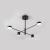 Lustra LED GALIOS 48W, 4 Elemente, lumina Rece/Calda/Neutra, Negru ModernLight Concept