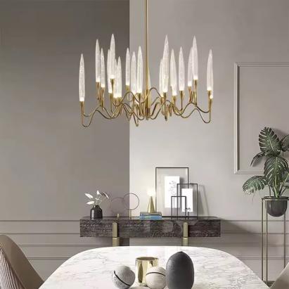 Candelabru Cristal Delta 12XG4 Auriu ModernLight Concept