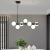 Lustra cu bec moderna LOFT Pavilion, 7x G9, Alb Negru, Metal, Inaltime Reglabila ModernLight Concept
