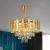 Candelabru Cristal PELES Petito 3xE14, Diametru 30cm, Auriu Lucios, Inaltime Reglabila ModernLight Concept