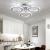Lustra LED cu telecomanda si cristal ALANUBIS 37W, 3 Cercuri, lumina Rece/Calda/Neutra, Dimabila, Crom Lucios ModernLight Concept