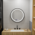 Oglinda LED Rotunda, 60cm, Celeste Majeste Noir MotionGlow Marcello, Sistem Dezaburire, Ceas & Termometru, Dimabila ModernLight Concept